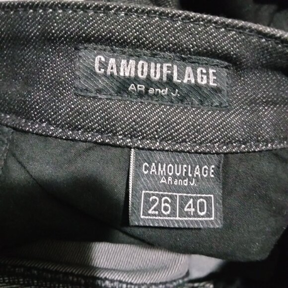 Camouflage AR and J Women JULIE R Jeans Made in Italy Black Sz 26x28 - Picture 5 of 9